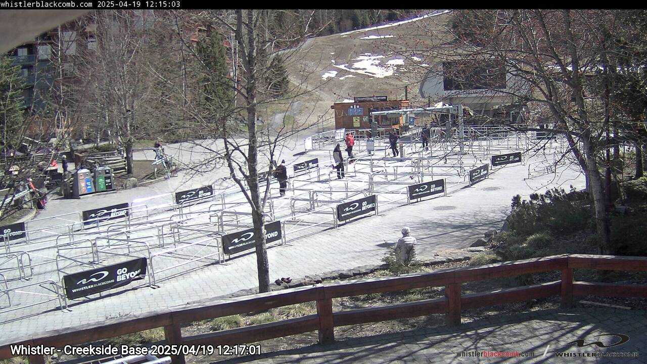 Webcam frame from Whistler - Creekside Base at 2025/04/19 12:00