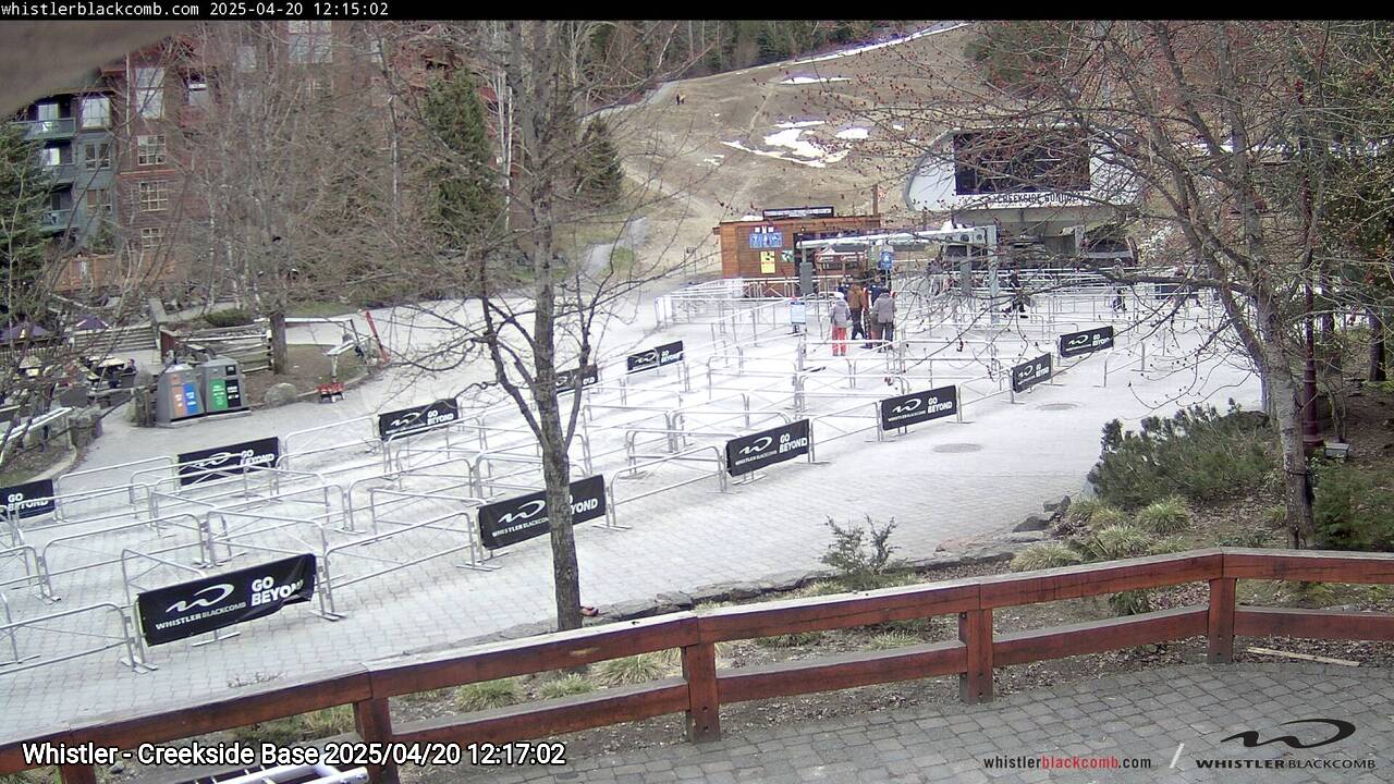 Webcam frame from Whistler - Creekside Base at 2025/04/20 12:00