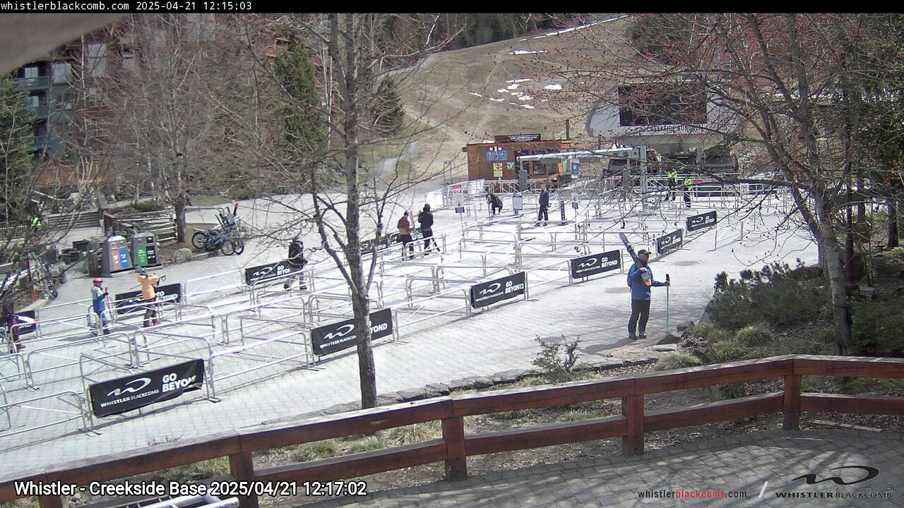 Webcam frame from Whistler - Creekside Base at 2025/04/21 12:00
