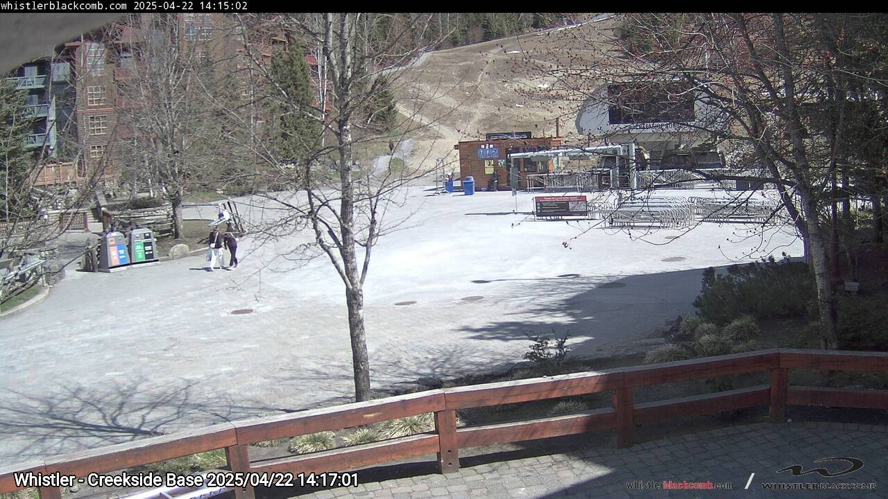 Webcam frame from Whistler - Creekside Base on 2025/04/22