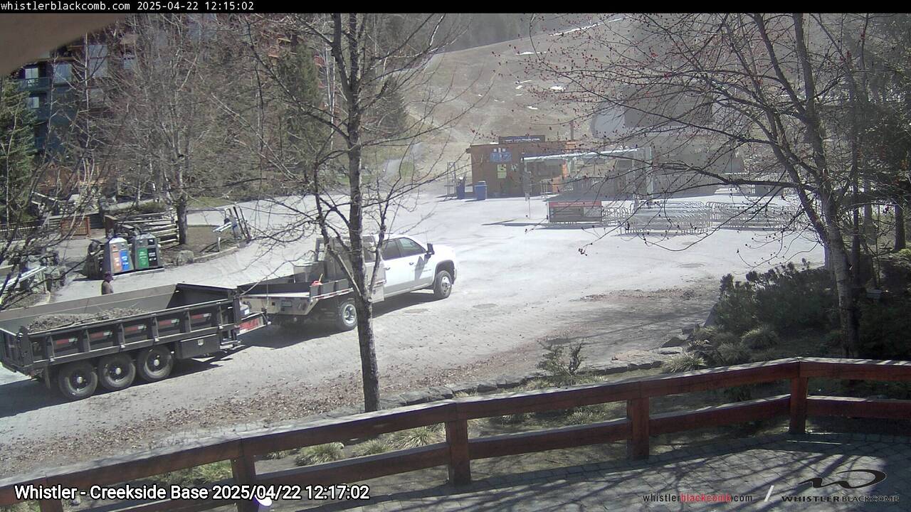 Webcam frame from Whistler - Creekside Base at 2025/04/22 12:00