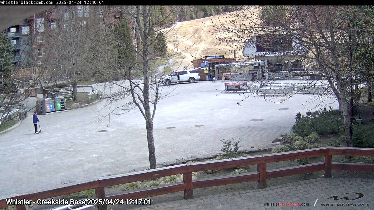 Webcam frame from Whistler - Creekside Base at 2025/04/24 12:00
