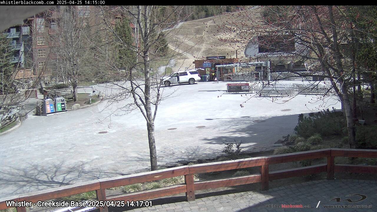 Webcam frame from Whistler - Creekside Base on 2025/04/25