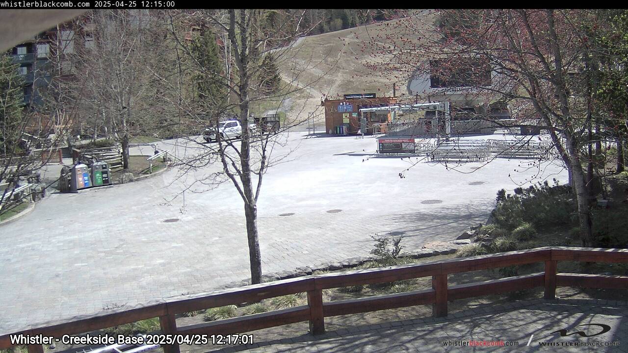 Webcam frame from Whistler - Creekside Base at 2025/04/25 12:00