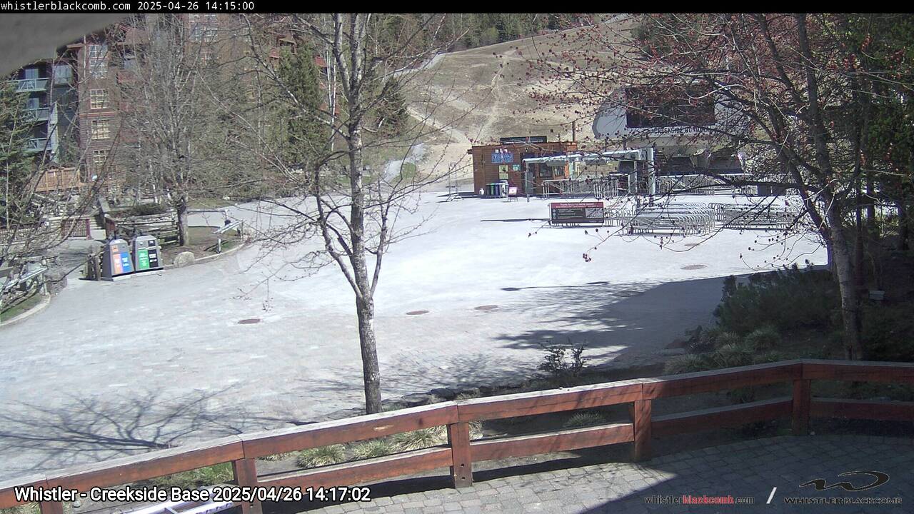 Webcam frame from Whistler - Creekside Base on 2025/04/26