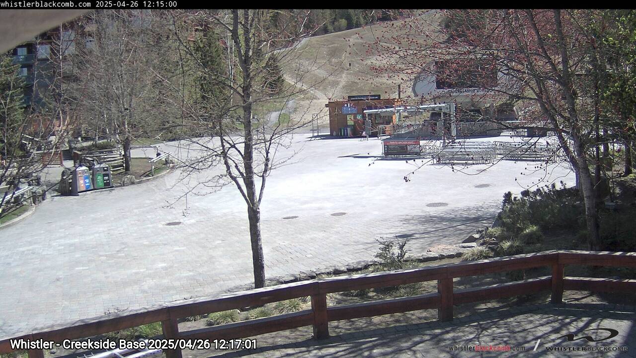 Webcam frame from Whistler - Creekside Base at 2025/04/26 12:00