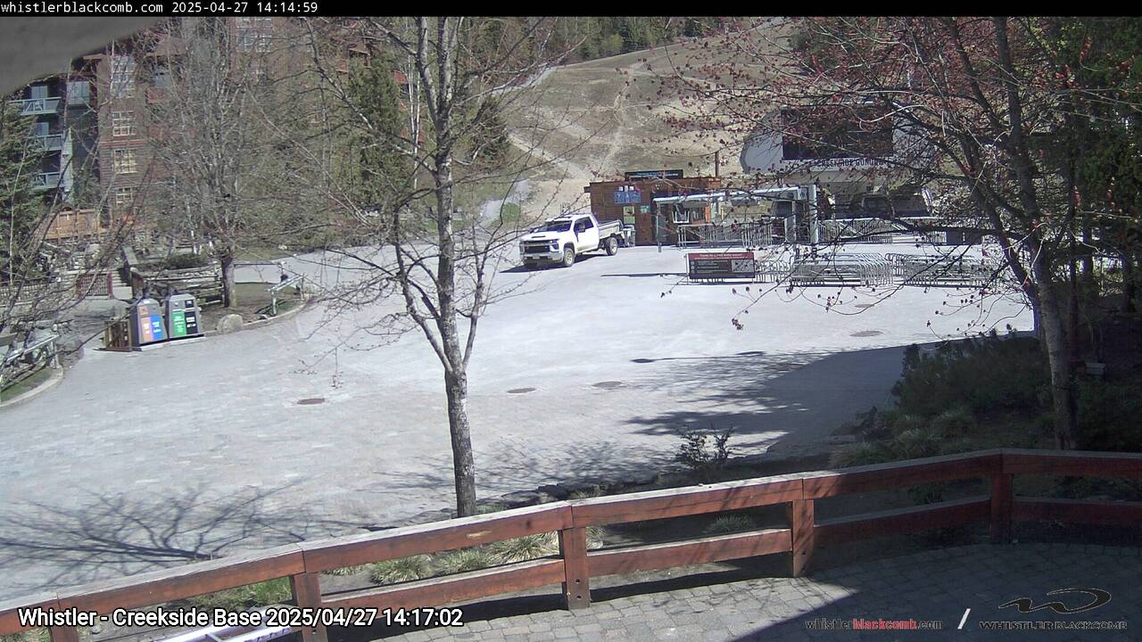 Webcam frame from Whistler - Creekside Base on 2025/04/27