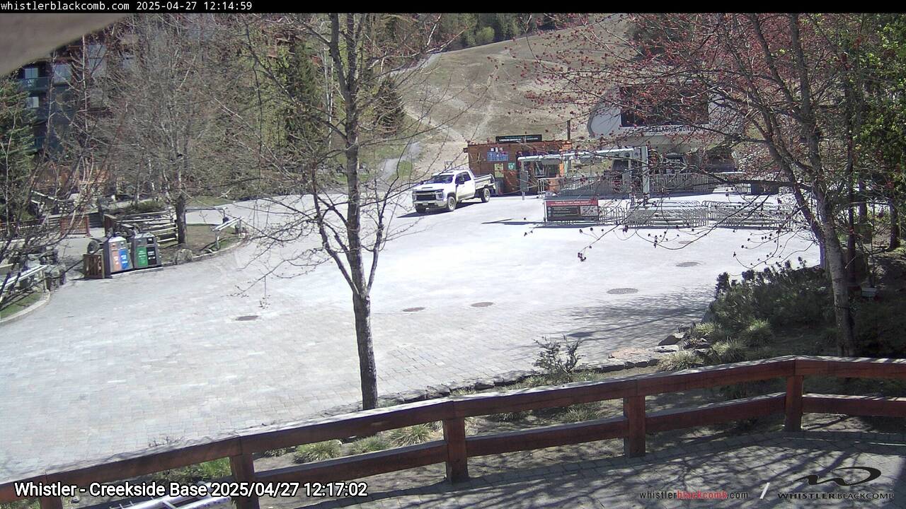 Webcam frame from Whistler - Creekside Base at 2025/04/27 12:00