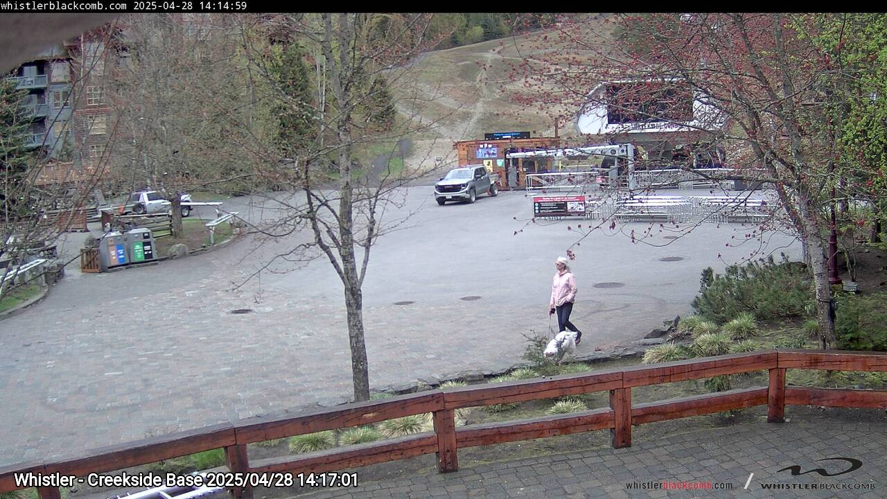 Webcam frame from Whistler - Creekside Base on 2025/04/28