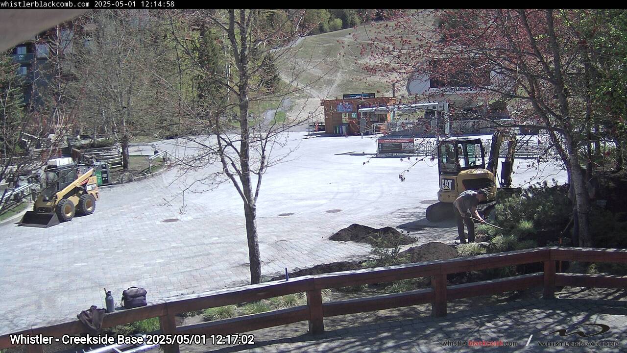 Webcam frame from Whistler - Creekside Base at 2025/05/01 12:00