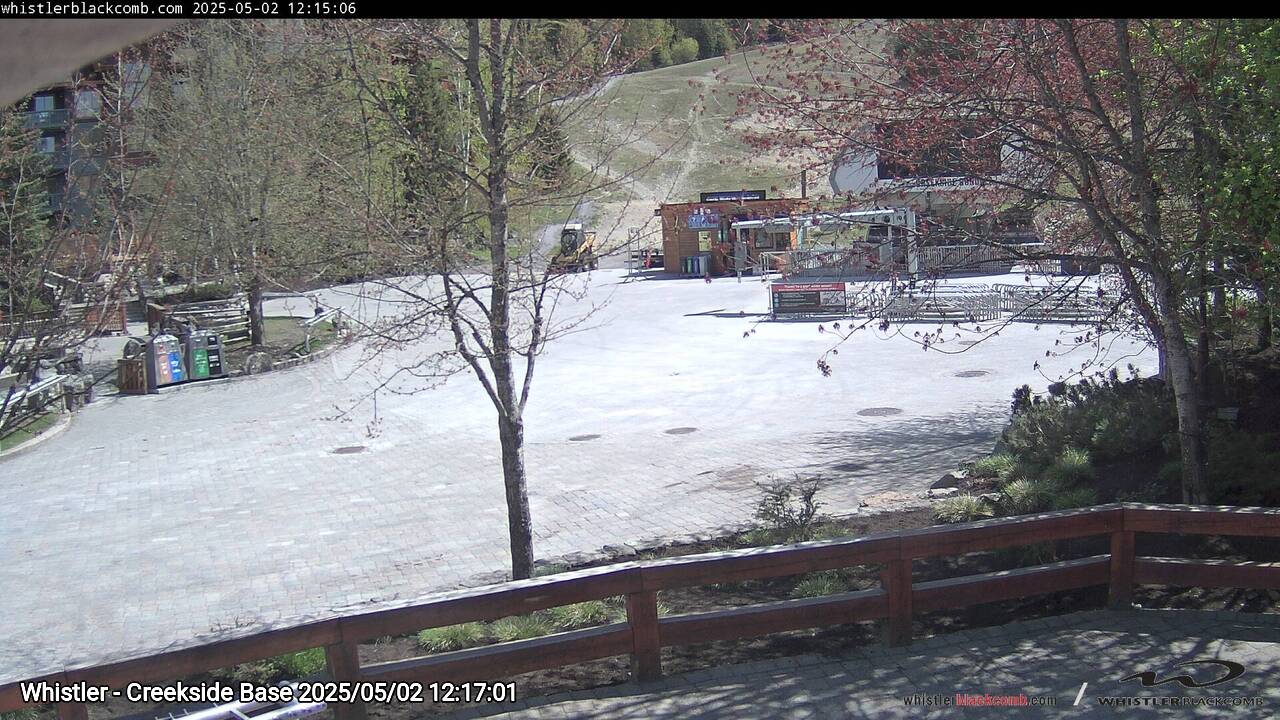 Webcam frame from Whistler - Creekside Base at 2025/05/02 12:00