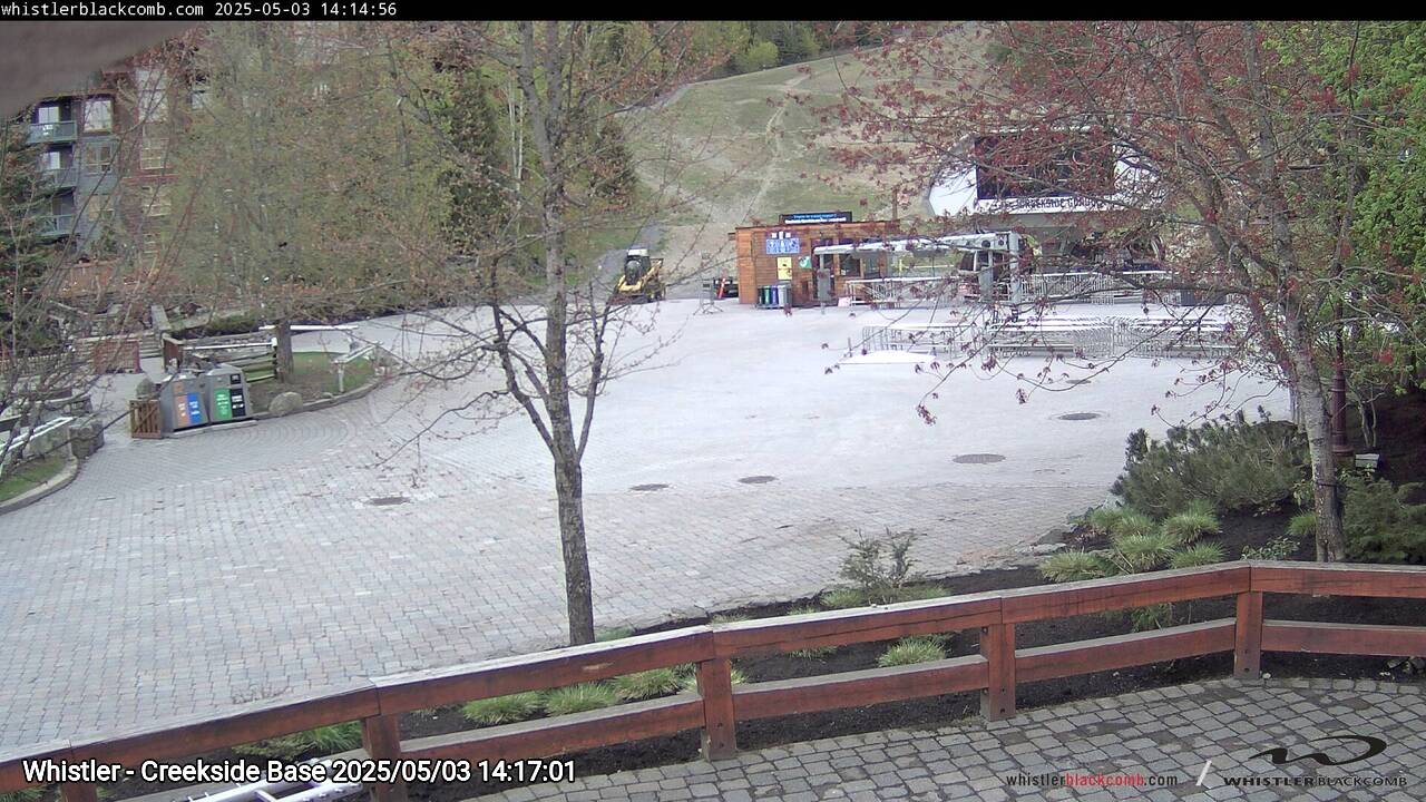 Webcam frame from Whistler - Creekside Base on 2025/05/03