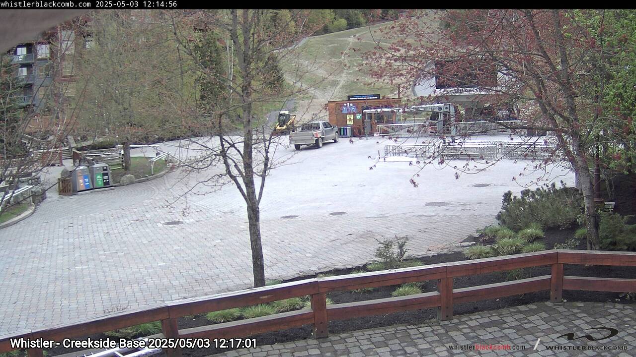 Webcam frame from Whistler - Creekside Base at 2025/05/03 12:00