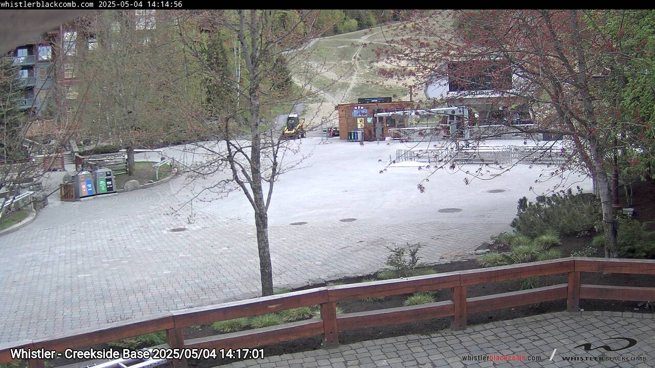 Webcam frame from Whistler - Creekside Base on 2025/05/04