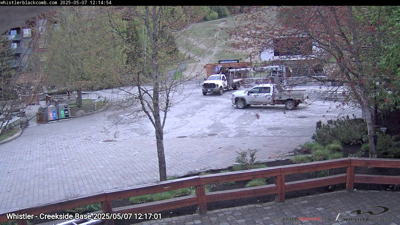 Webcam frame from Whistler - Creekside Base at 2025/05/07 12:00