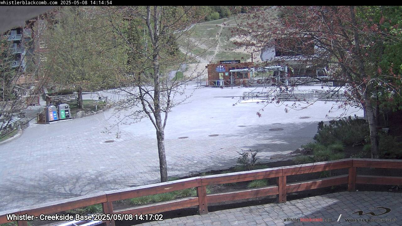 Webcam frame from Whistler - Creekside Base on 2025/05/08