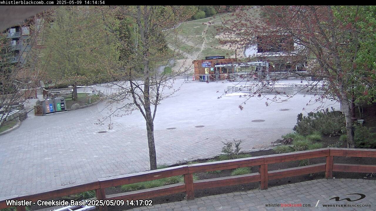 Webcam frame from Whistler - Creekside Base on 2025/05/09