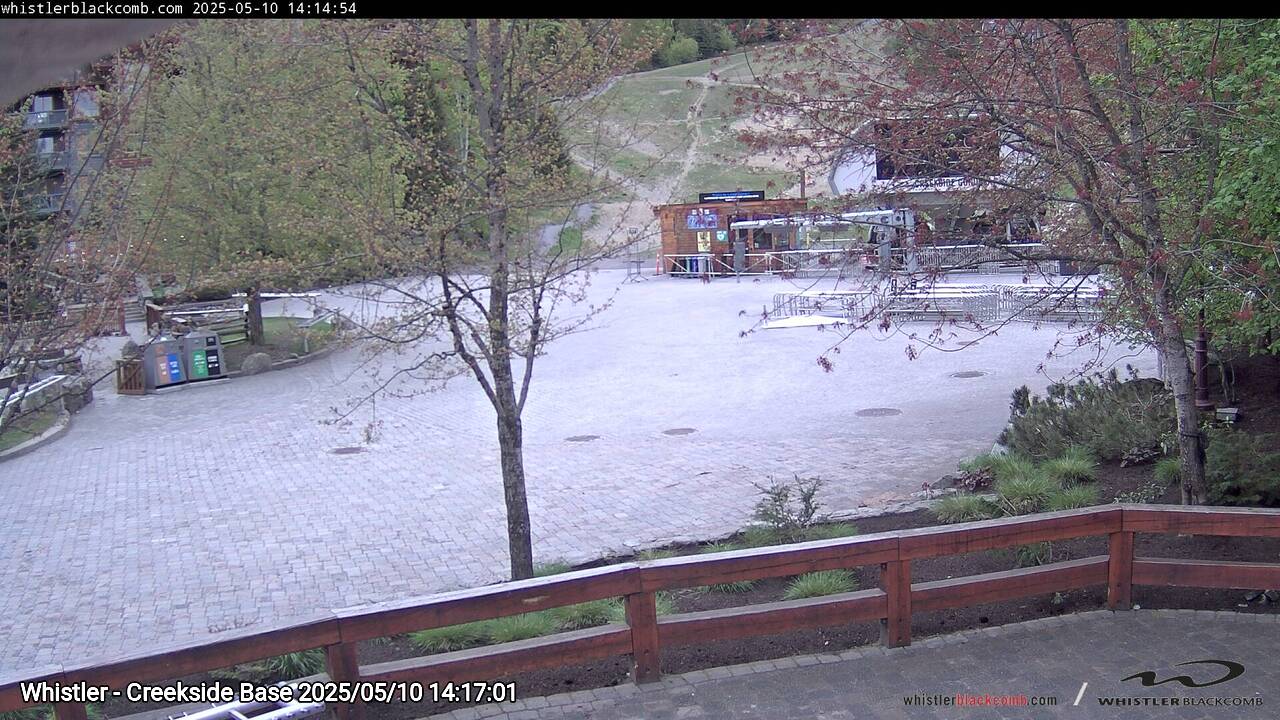 Webcam frame from Whistler - Creekside Base on 2025/05/10