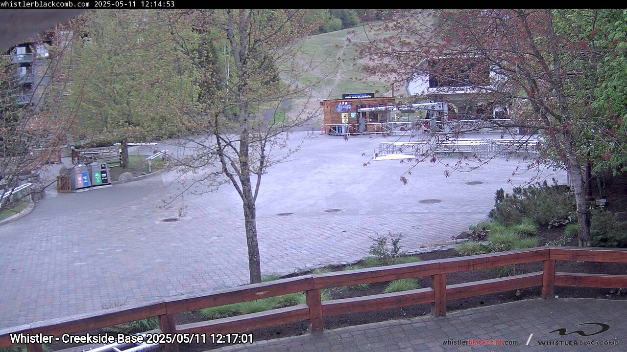 Webcam frame from Whistler - Creekside Base at 2025/05/11 12:00