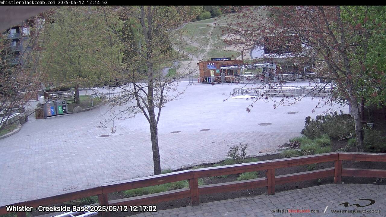 Webcam frame from Whistler - Creekside Base at 2025/05/12 12:00
