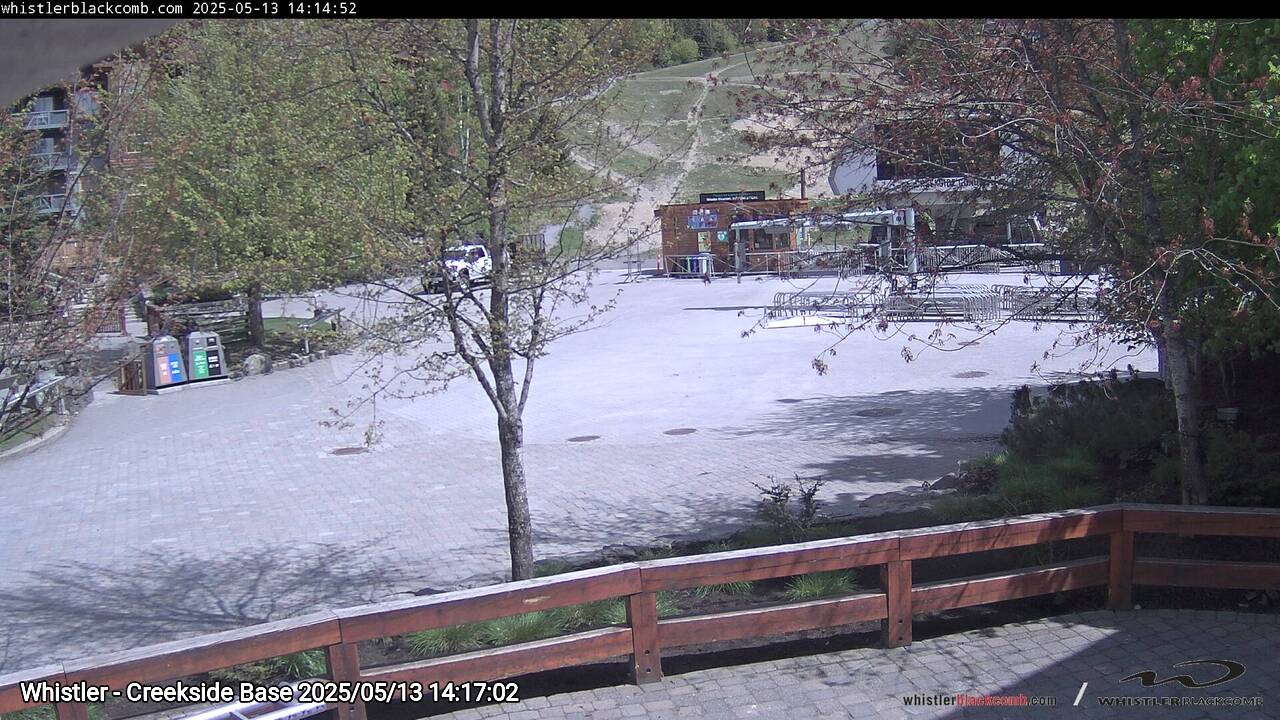 Webcam frame from Whistler - Creekside Base on 2025/05/13