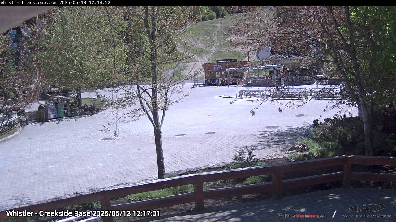 Webcam frame from Whistler - Creekside Base at 2025/05/13 12:00