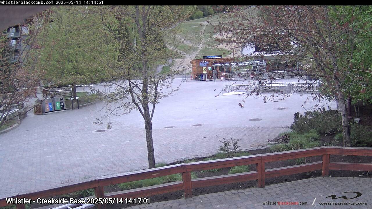 Webcam frame from Whistler - Creekside Base on 2025/05/14