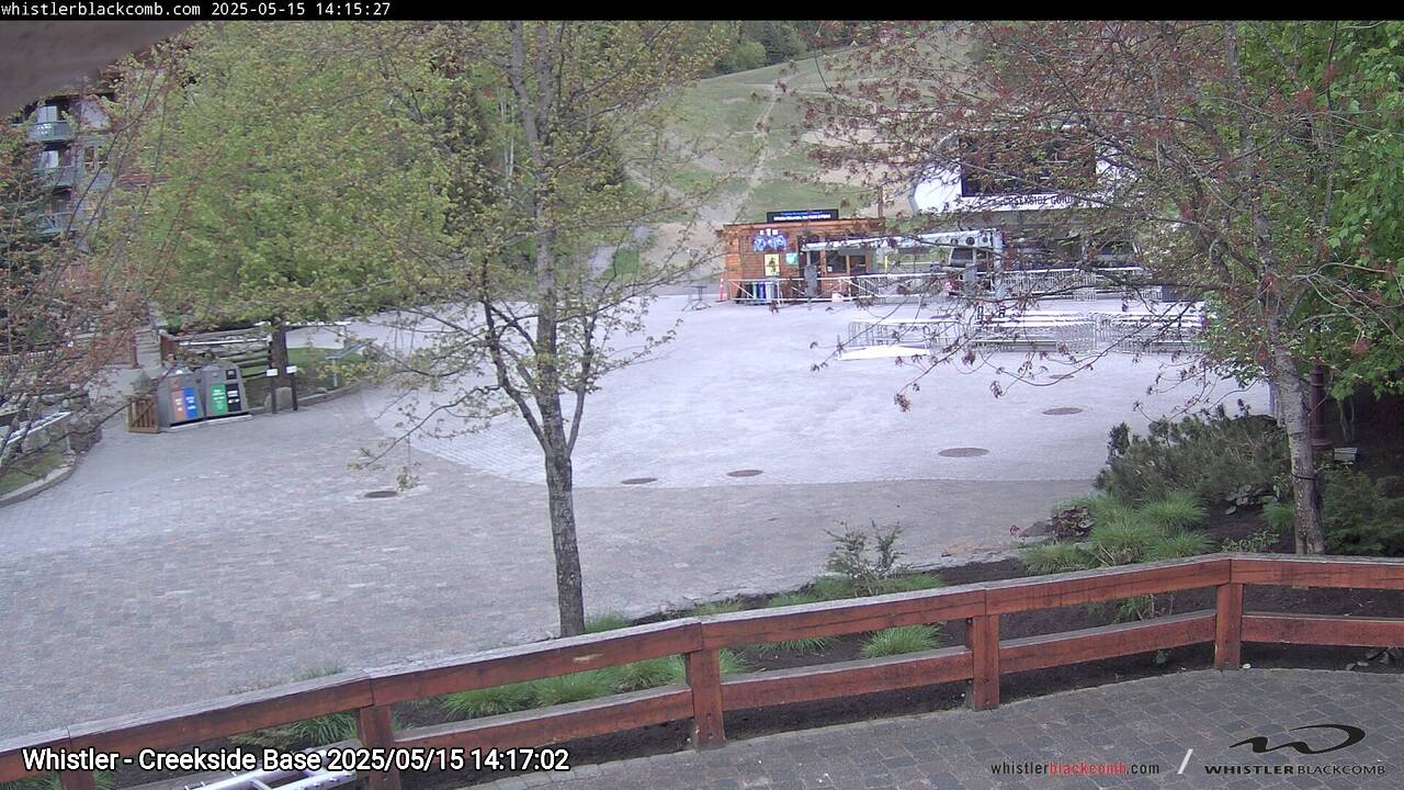 Webcam frame from Whistler - Creekside Base on 2025/05/15