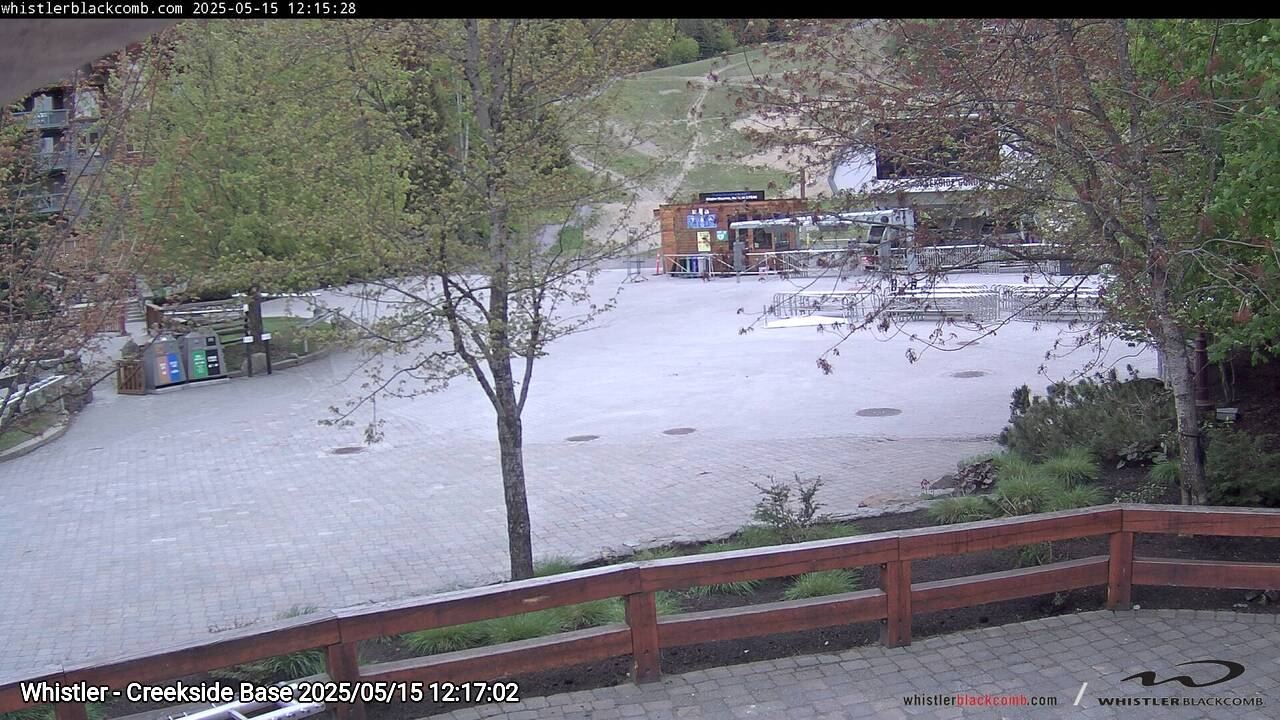 Webcam frame from Whistler - Creekside Base at 2025/05/15 12:00