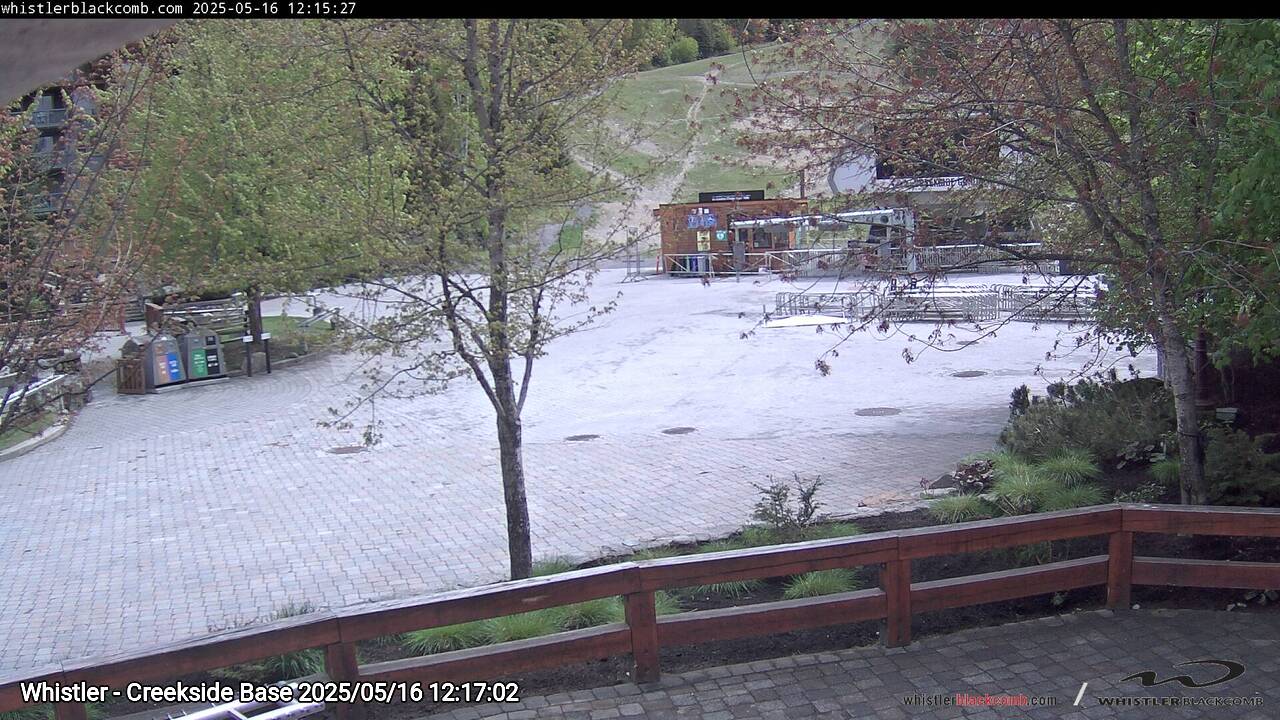 Webcam frame from Whistler - Creekside Base at 2025/05/16 12:00