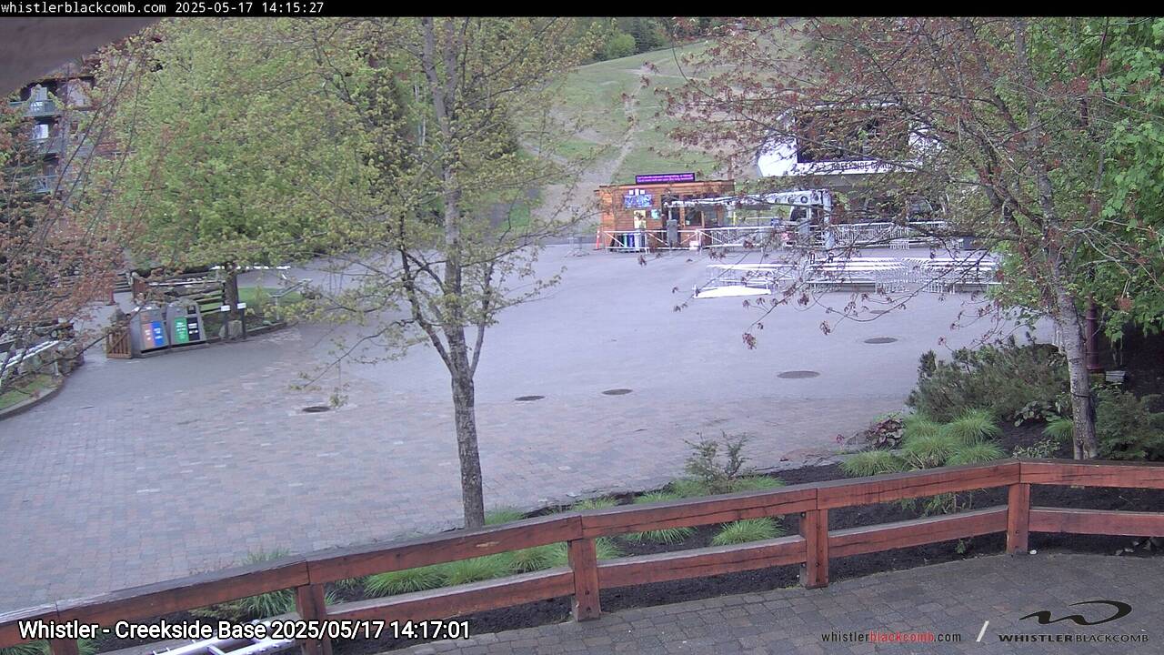 Webcam frame from Whistler - Creekside Base on 2025/05/17