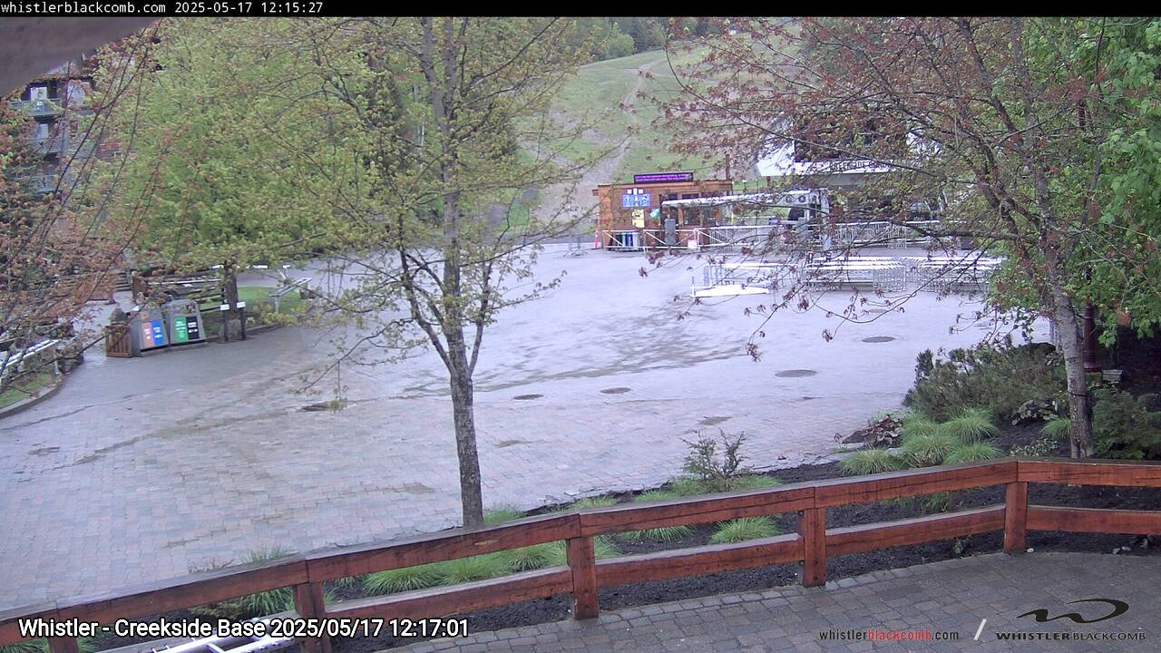 Webcam frame from Whistler - Creekside Base at 2025/05/17 12:00