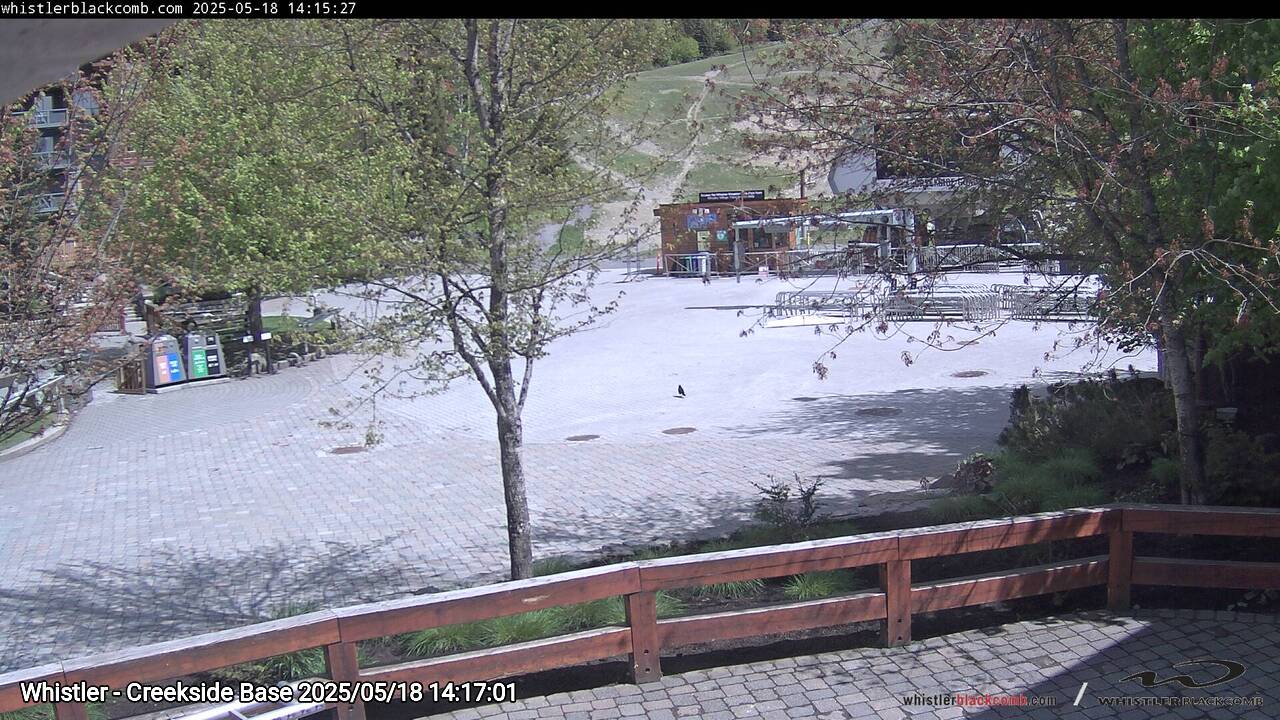 Webcam frame from Whistler - Creekside Base on 2025/05/18