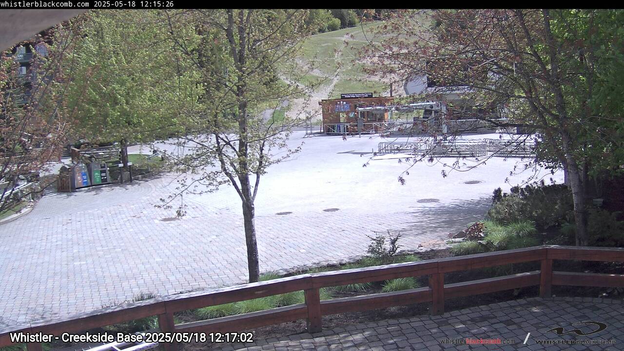 Webcam frame from Whistler - Creekside Base at 2025/05/18 12:00