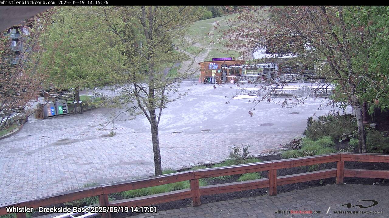 Webcam frame from Whistler - Creekside Base on 2025/05/19