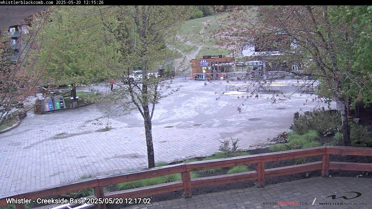 Webcam frame from Whistler - Creekside Base at 2025/05/20 12:00