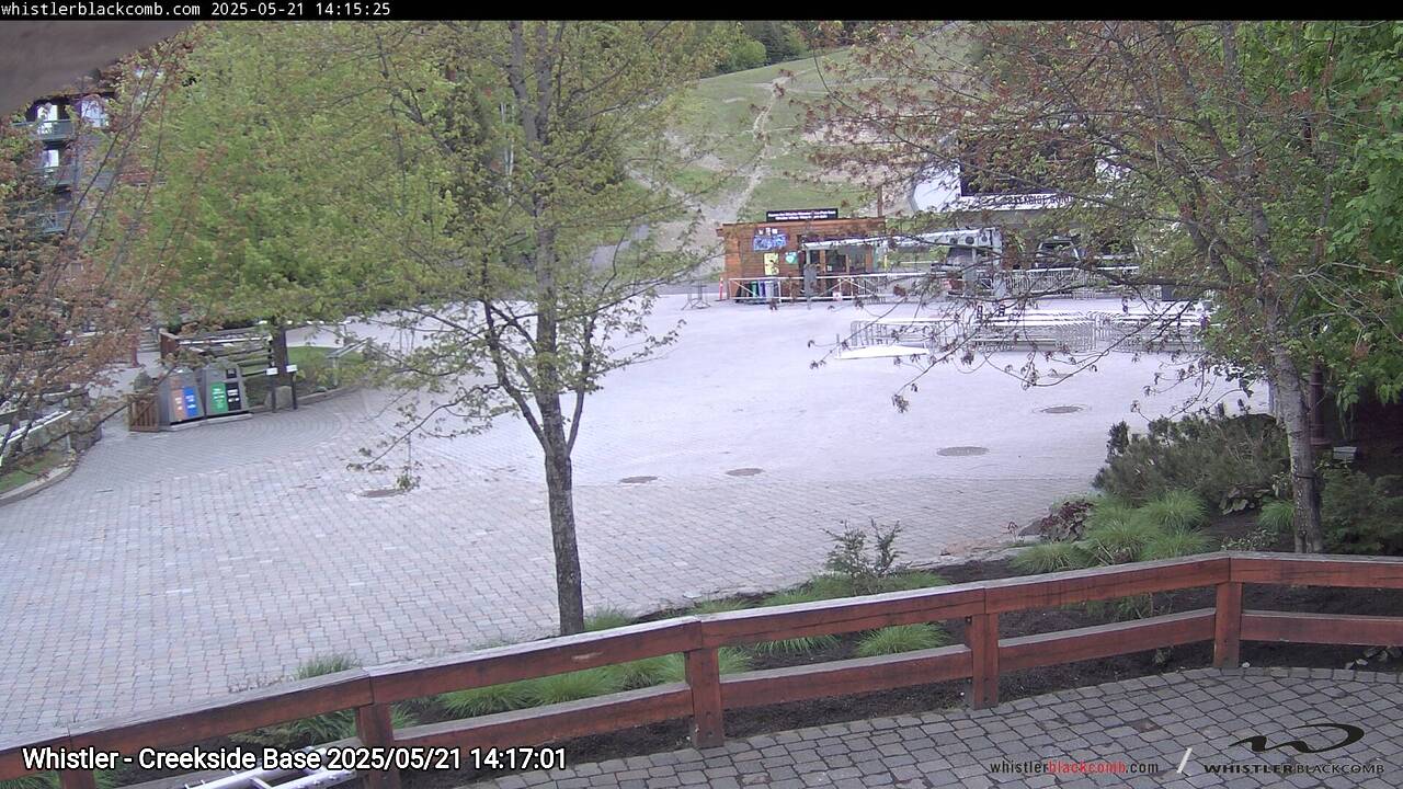 Webcam frame from Whistler - Creekside Base on 2025/05/21
