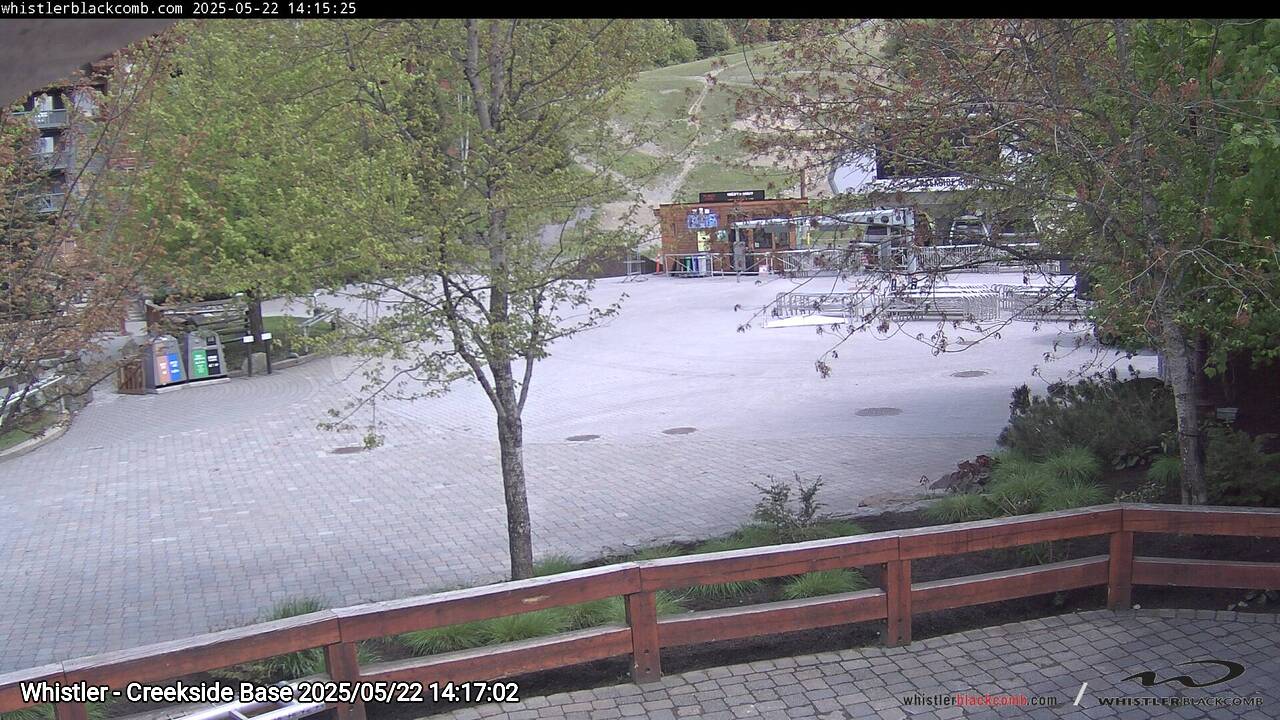 Webcam frame from Whistler - Creekside Base on 2025/05/22