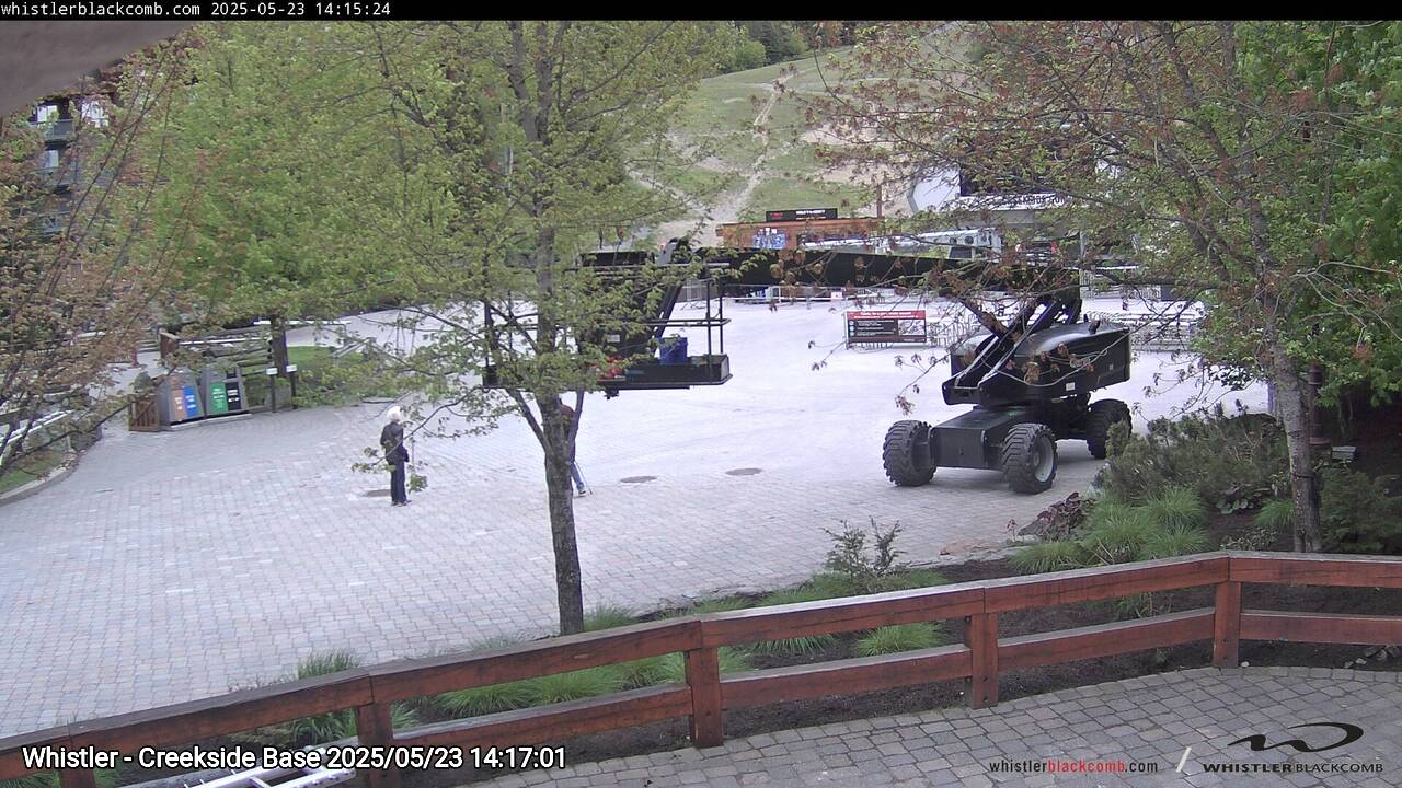 Webcam frame from Whistler - Creekside Base on 2025/05/23