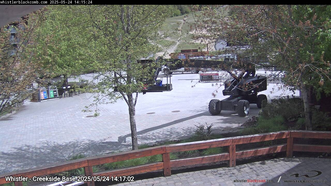 Webcam frame from Whistler - Creekside Base on 2025/05/24