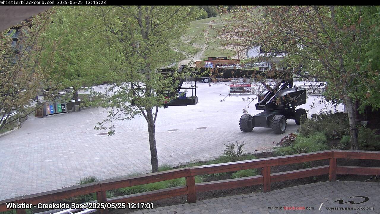 Webcam frame from Whistler - Creekside Base at 2025/05/25 12:00