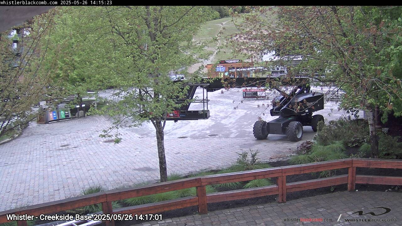 Webcam frame from Whistler - Creekside Base on 2025/05/26