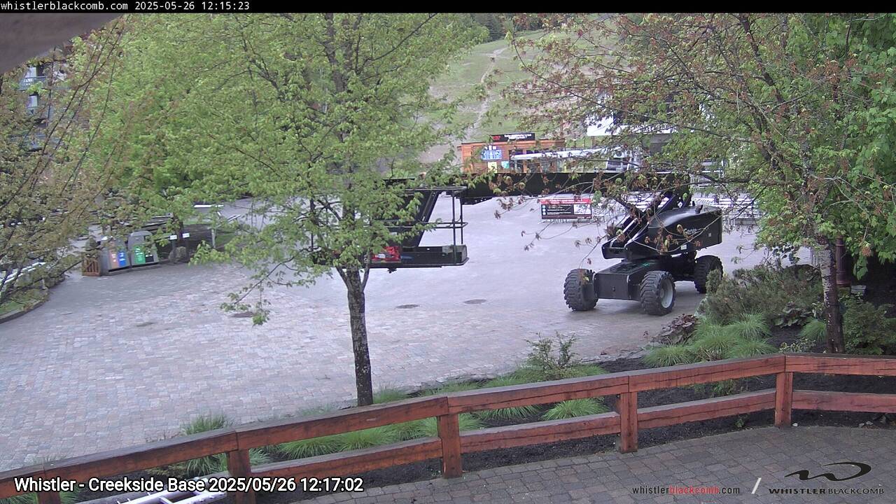 Webcam frame from Whistler - Creekside Base at 2025/05/26 12:00
