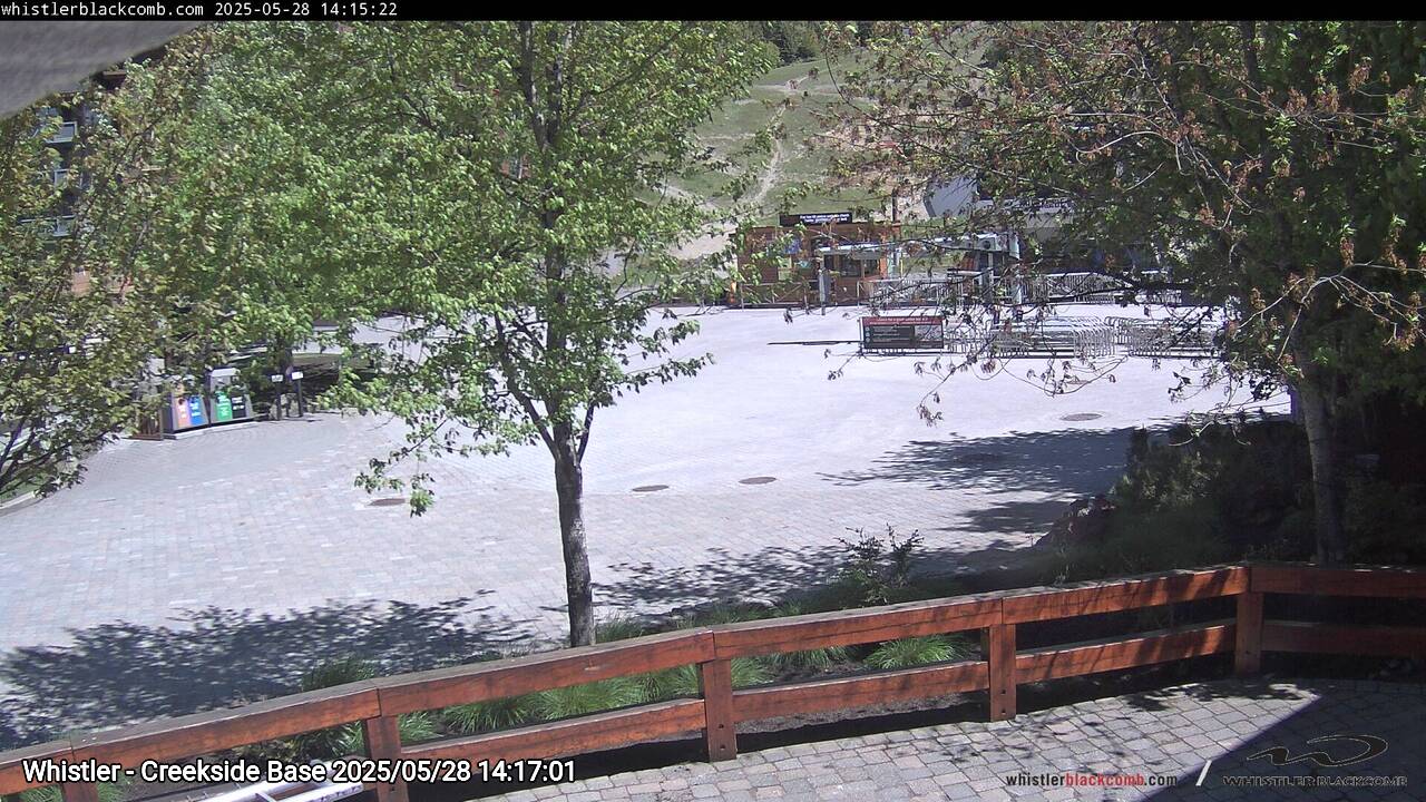 Webcam frame from Whistler - Creekside Base on 2025/05/28