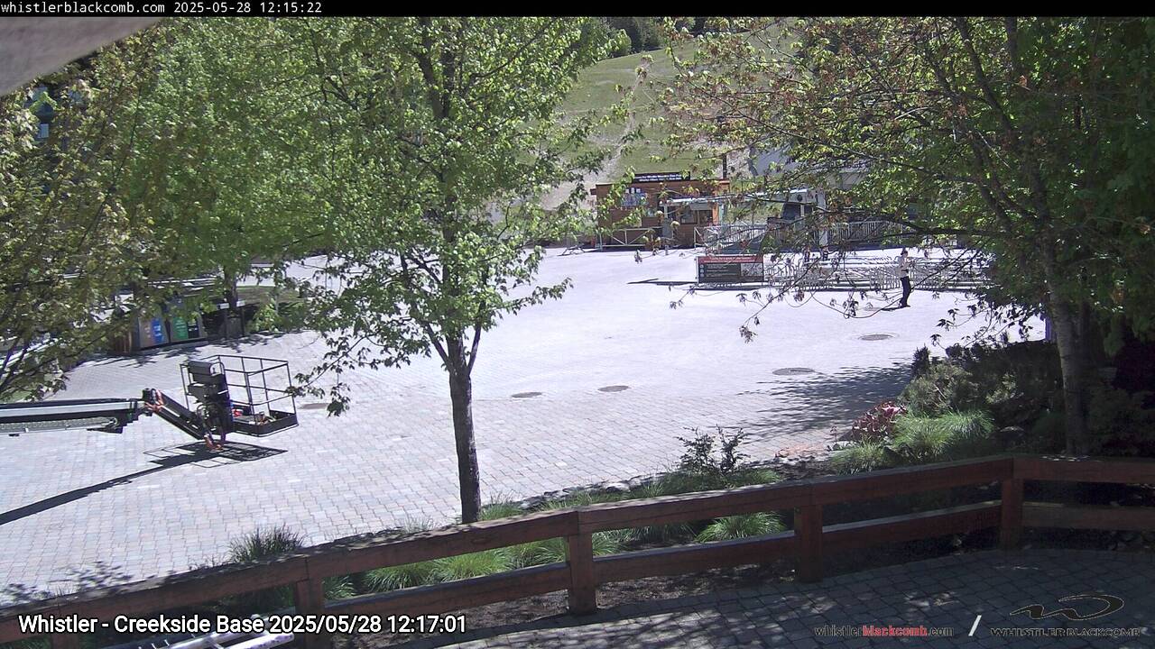 Webcam frame from Whistler - Creekside Base at 2025/05/28 12:00