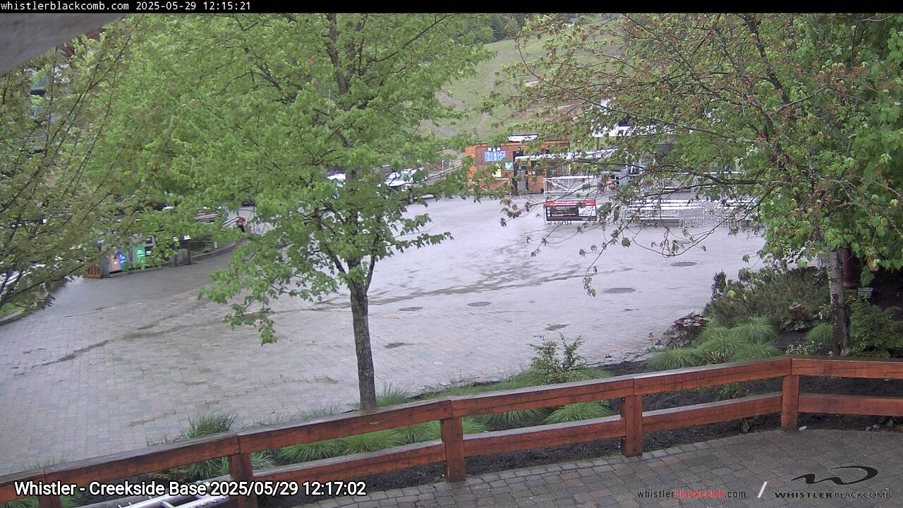 Webcam frame from Whistler - Creekside Base at 2025/05/29 12:00
