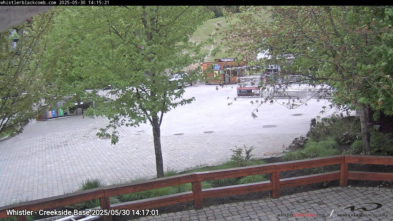 Webcam frame from Whistler - Creekside Base on 2025/05/30