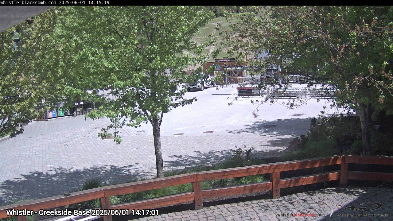 Webcam frame from Whistler - Creekside Base on 2025/06/01