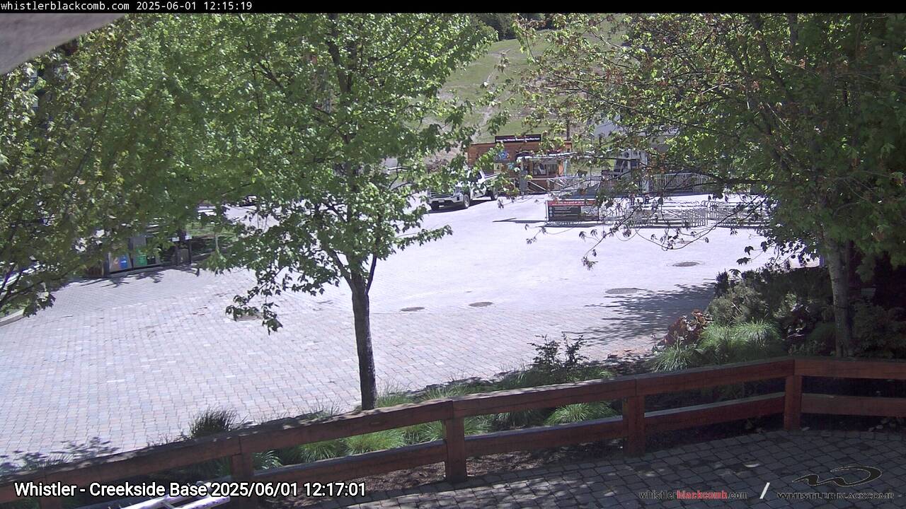 Webcam frame from Whistler - Creekside Base at 2025/06/01 12:00