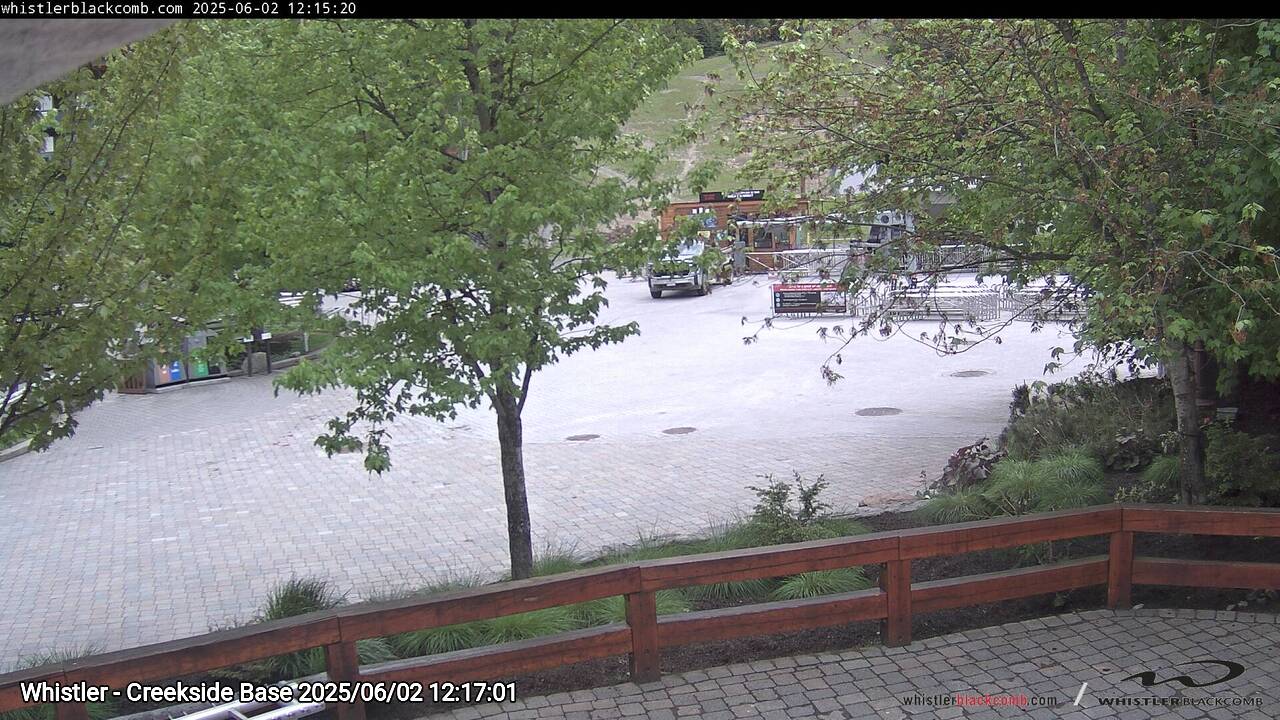 Webcam frame from Whistler - Creekside Base at 2025/06/02 12:00